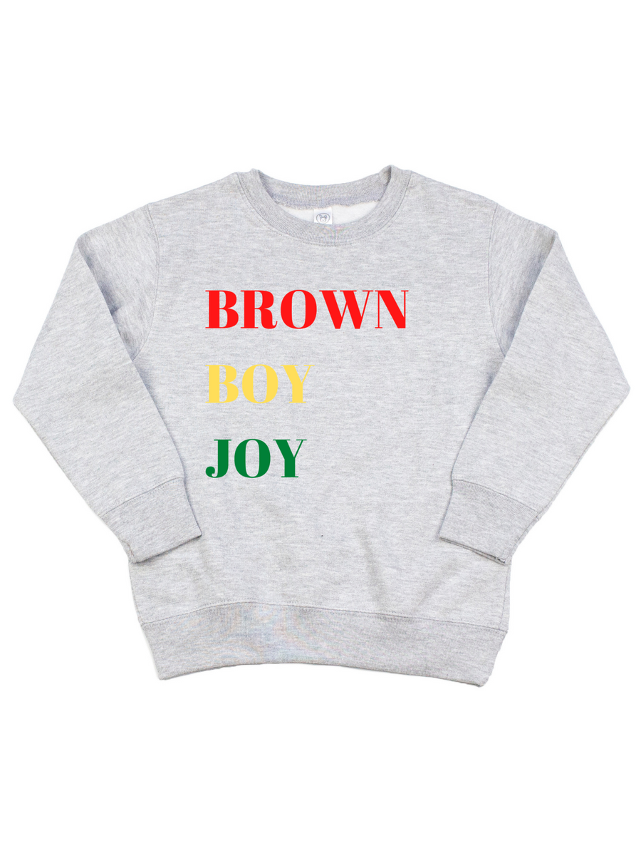 Kids Brown Boy Joy Rasta Toddler Sweatshirt