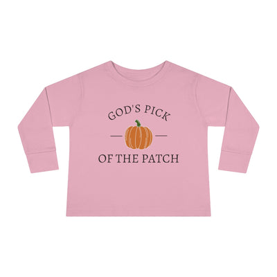 God's Pick Of The Patch Pumpkin Graphic Long Sleeve Tee