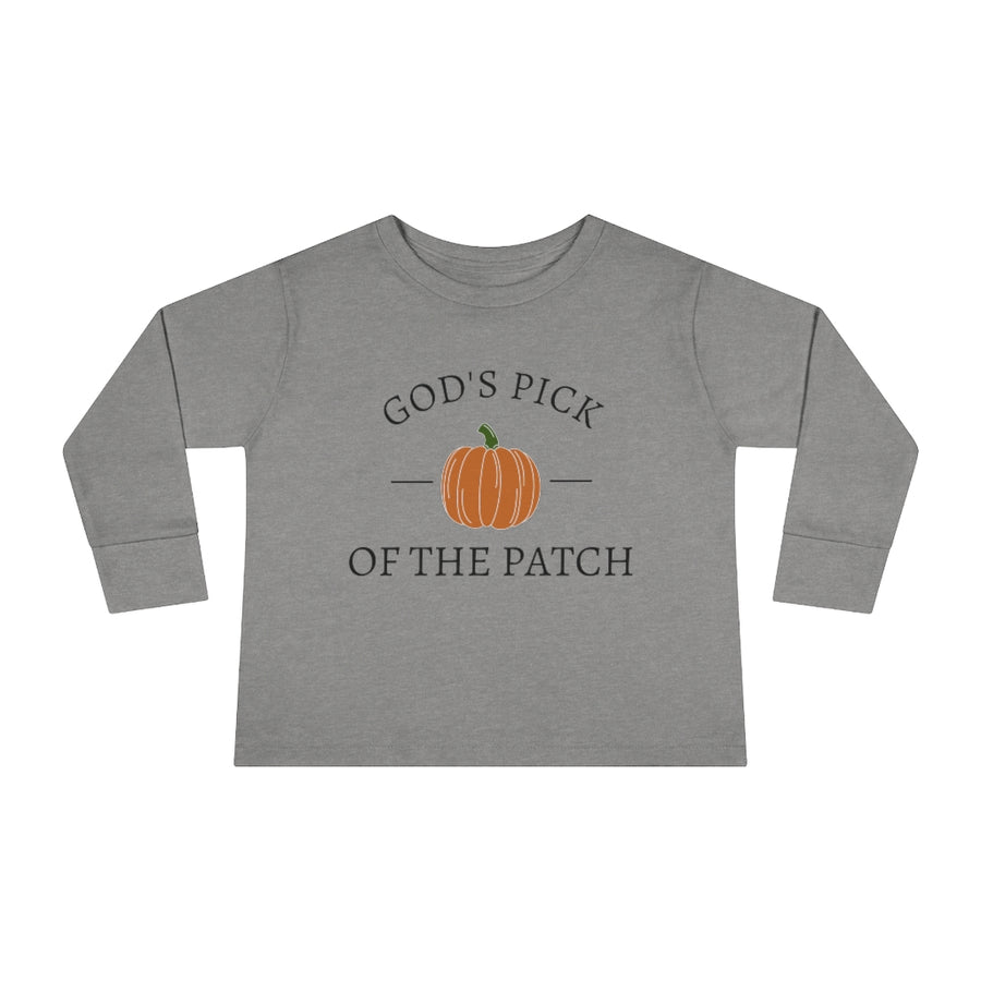 God's Pick Of The Patch Pumpkin Graphic Long Sleeve Tee