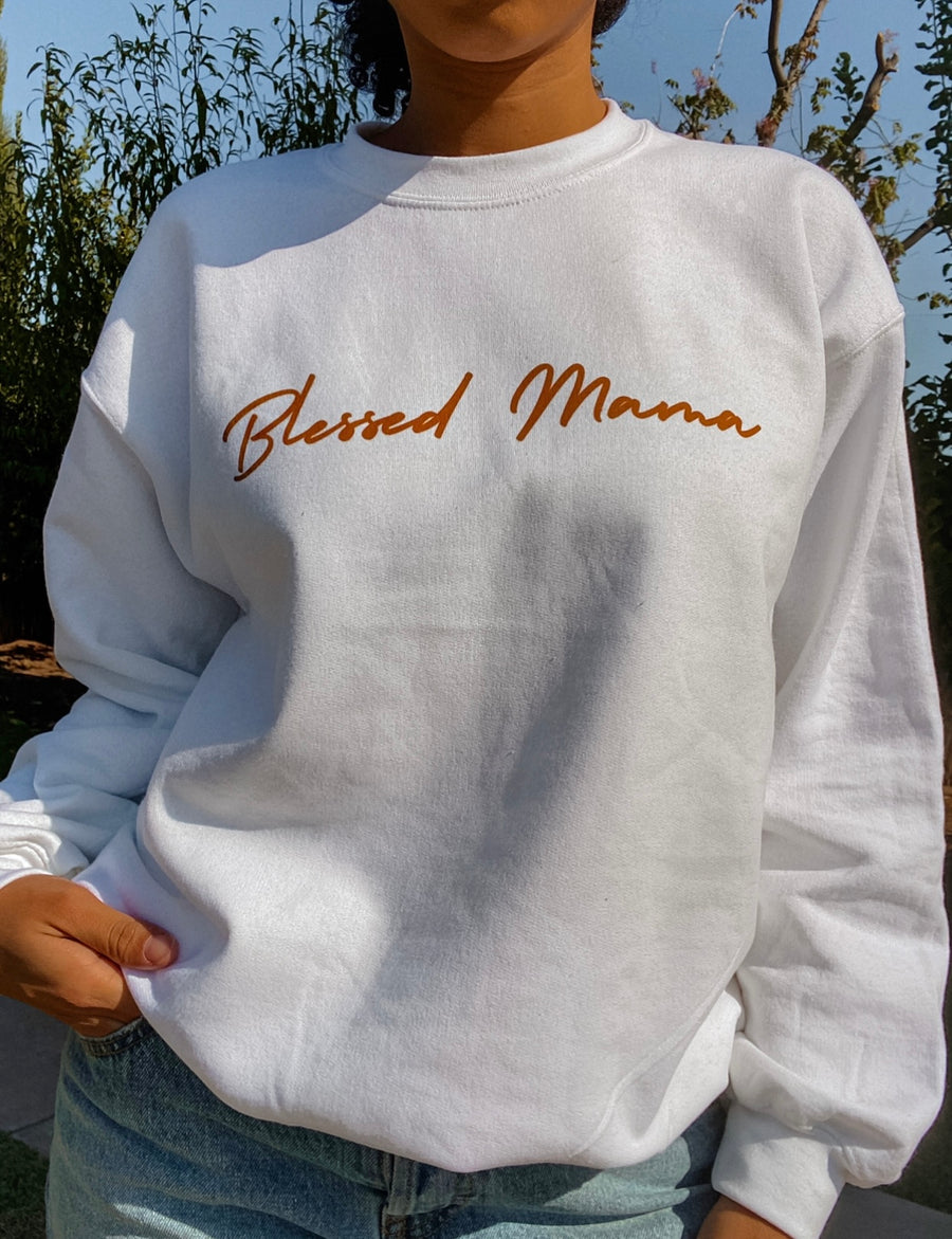 Adult Blessed Mama Black Sweatshirt