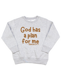 Kids God Has A Plan For Me Jeremiah 29:11 Toddler Sweatshirt