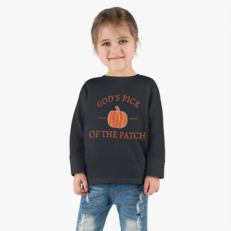 God's Pick Of The Patch Pumpkin Graphic Long Sleeve Tee