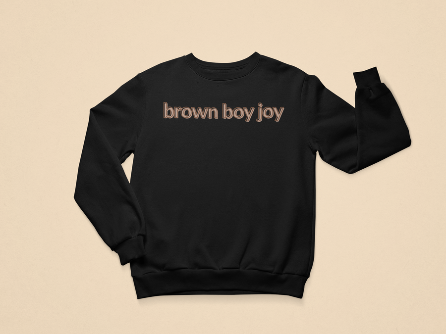 Kids Brown Boy Joy Toddler Sweatshirt