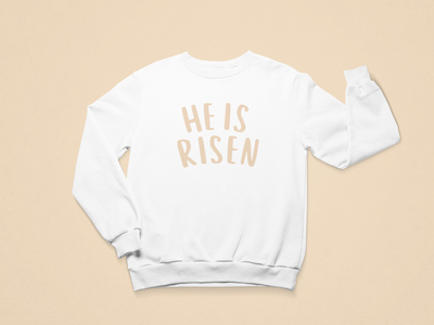 Kids He Is Risen Neutral Toddler Sweatshirt