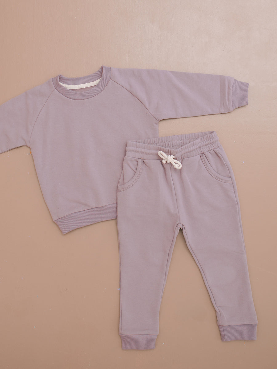 Embroidered Organic Cotton Sweat Suit Infant Baby Toddler Name