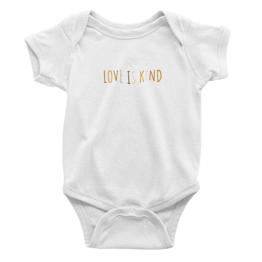 Infant Love Is Kind White Multicolor - Bodysuit