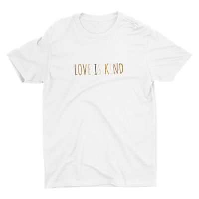 Adult Love Is Kind White Multicolor Crew Neck