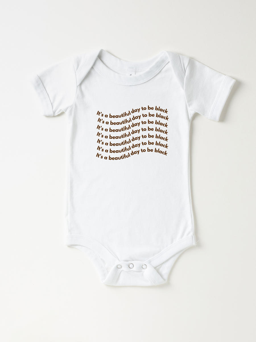 Infant It’s A Beautiful Day To Be Black Wavy - Bodysuit