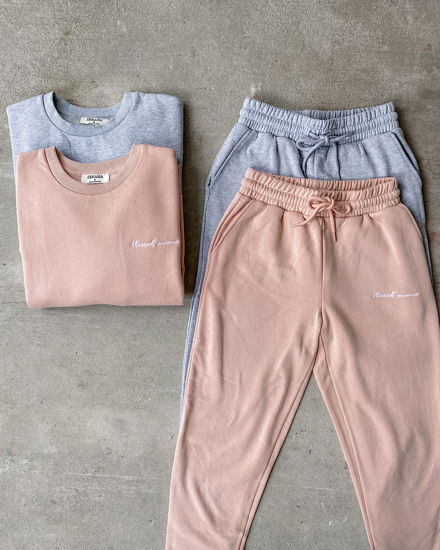 Blessed Mama Embroidered Sweats