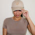 Brown Skin Girl Khaki Distressed Mom Hat