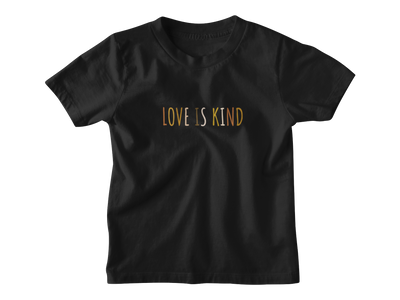 Kids Love Is Kind Black Multicolor - Tee