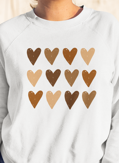 Adult Hearts Multicolor Sweatshirt