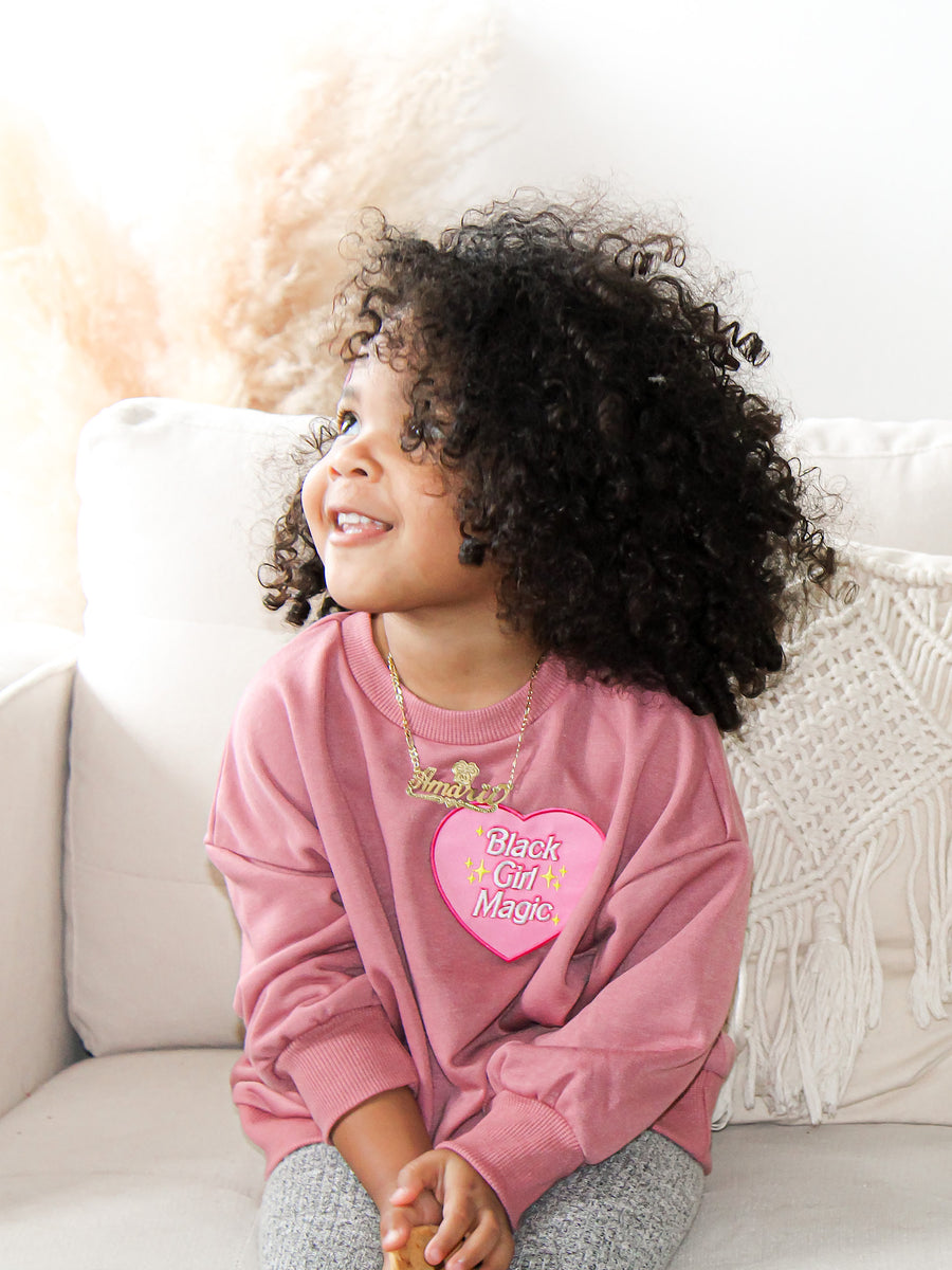 Kids Preorder Barbie Inspired Black Girl Magic Oversized Sweatshirt
