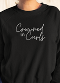 Crowned in Curls Black Sweatshirt Set