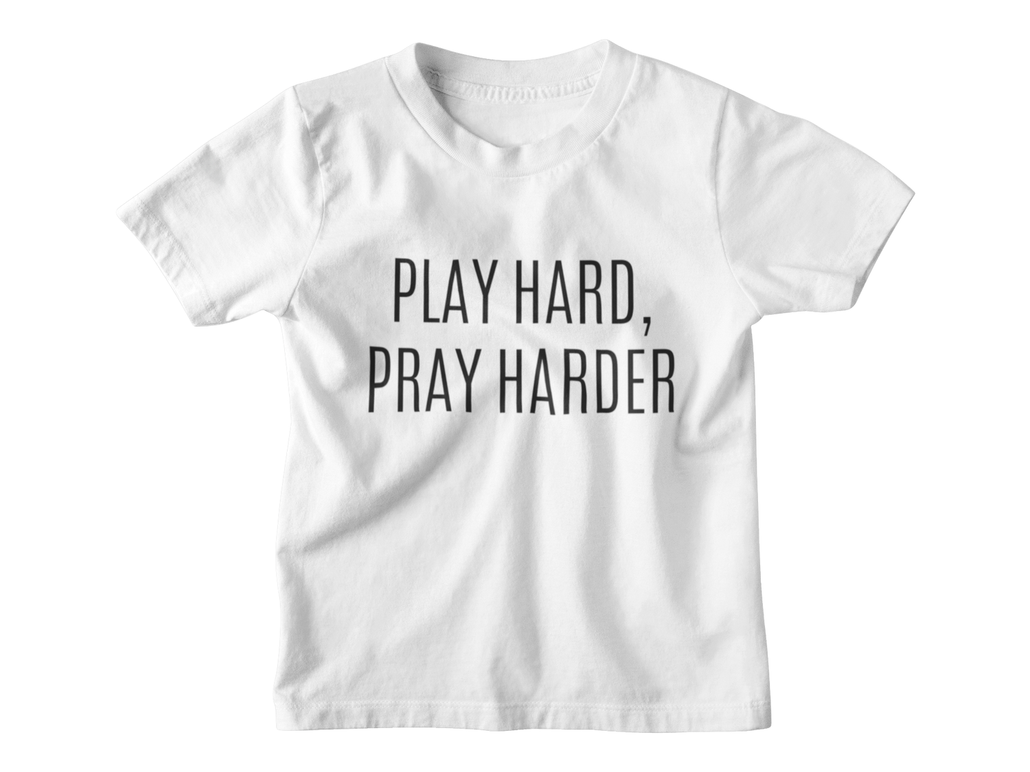 Kids Play Hard, Pray Harder Tee Bash Baby Clothing