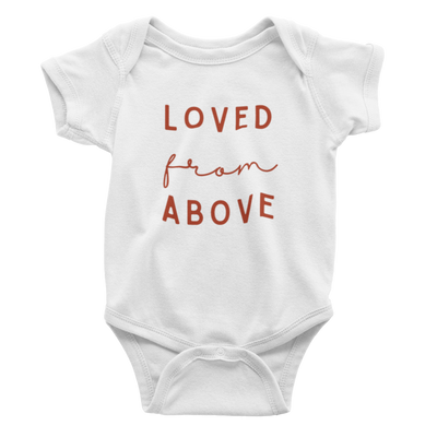 Infant Loved From Above - Cranberry Bodysuit